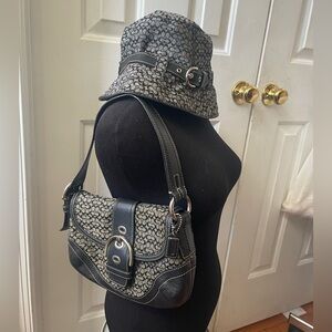 Coach Soho Y2K signature C monogram Bag and bucket Hat.